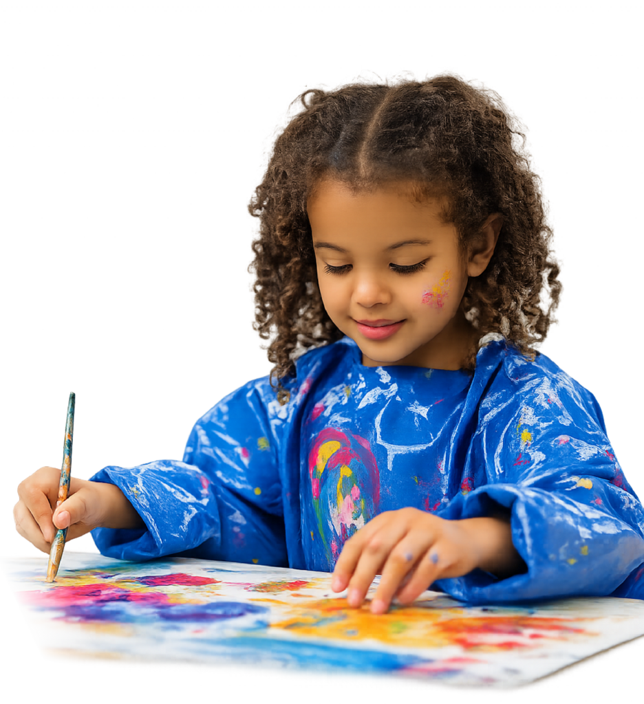 learning child painting